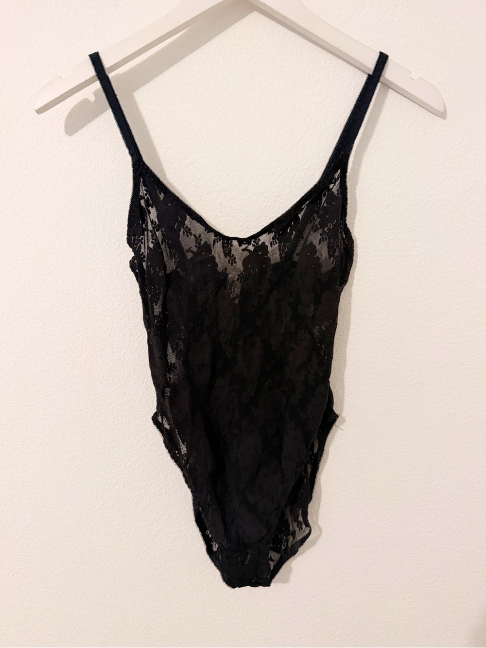 Christian Dior Intimate Black Lace Sheer Bodysuit Teddy Vintage Size OS